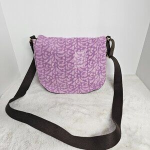 Sari Bari Crossbody Purple Brown Batik Boho Patchwork Boho Hippie